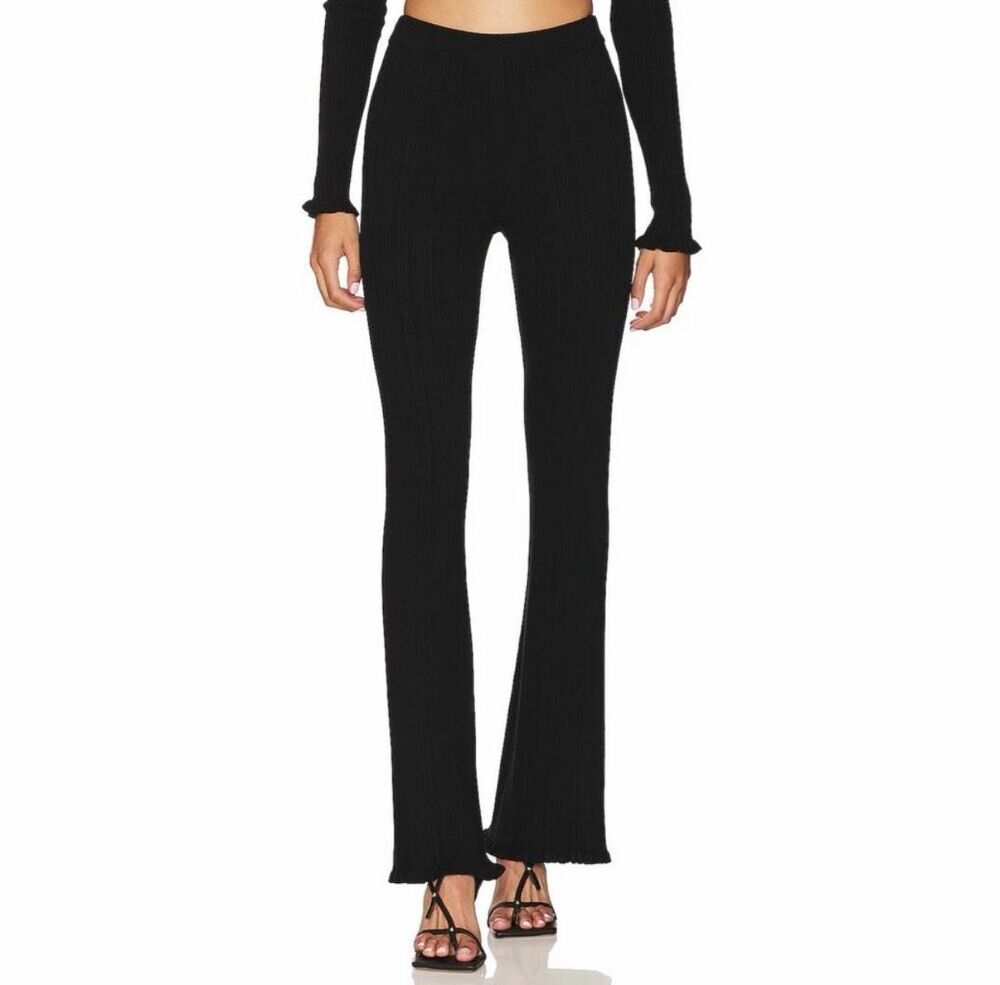 ✨Reformation Ribbed Flared Legging Black Sz XS Pants✨